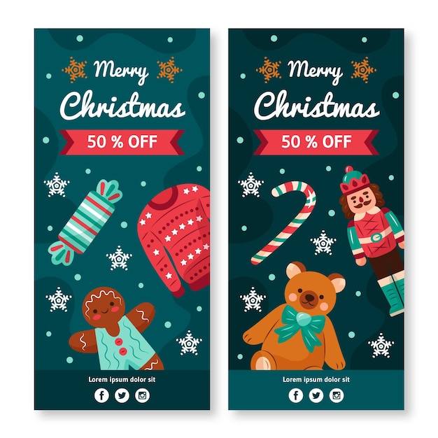 Kerst verkoop banners ontwerpen