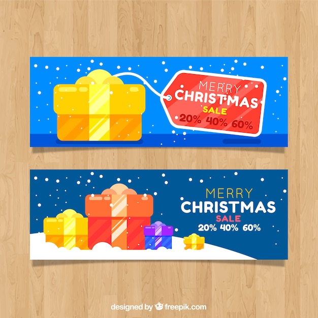 Kerst verkoop banners