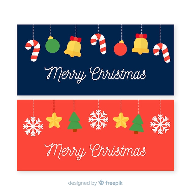 Kerst verkoop banners