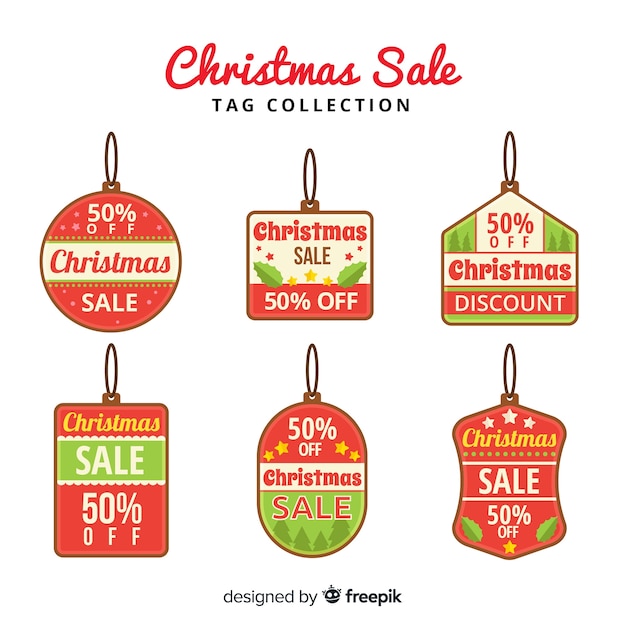 Kerst verkoop tag-collectie