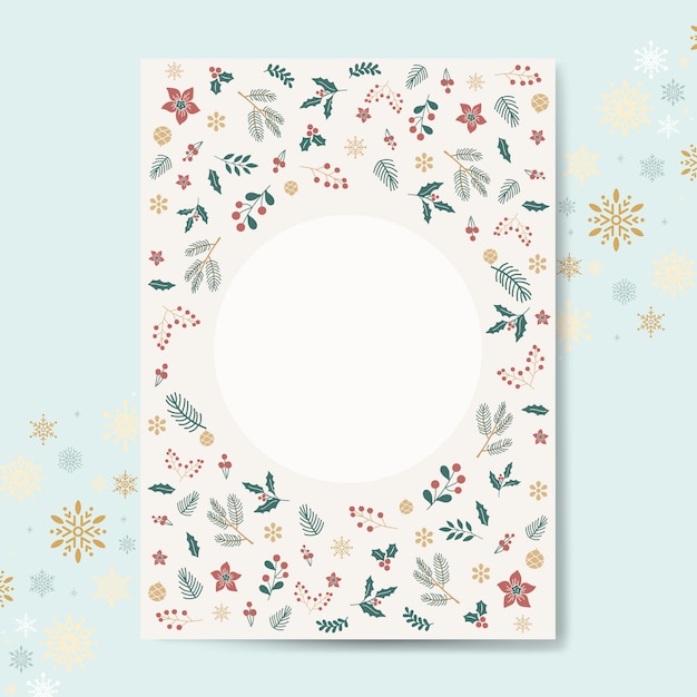 Kerst wenskaart mockup vector