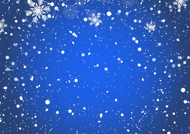 Kerstachtergrond met sneeuwvlokontwerp