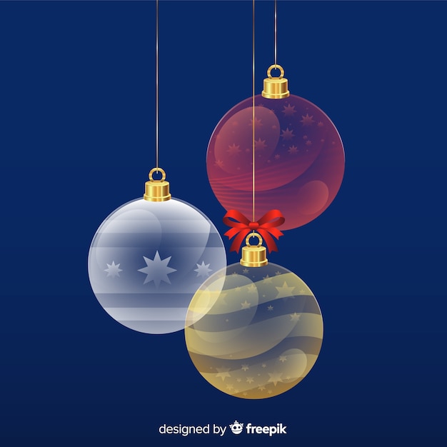 Gratis vector kerstballen verzamelen