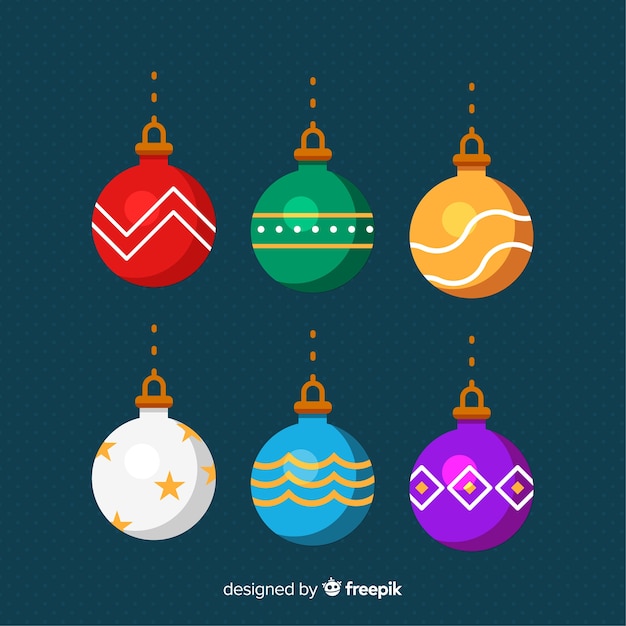 Gratis vector kerstballen verzamelen