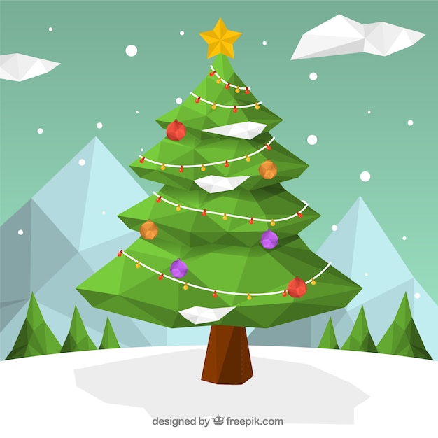 Gratis vector kerstboom achtergrond