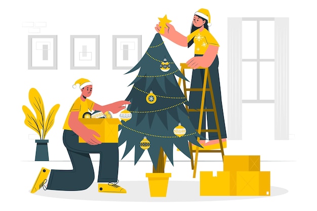 Kerstboom concept illustratie