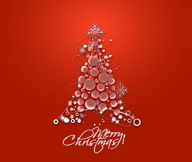 Kerstboom kleurrijke illustratie. kerst thema achtergrond