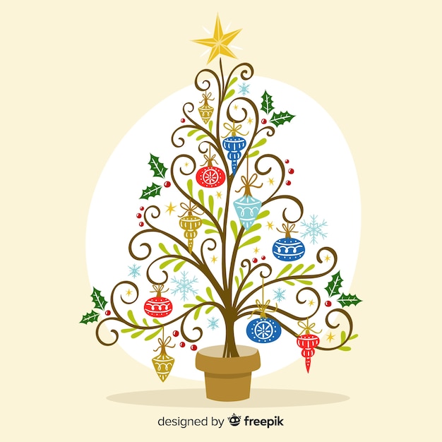 Gratis vector kerstboom