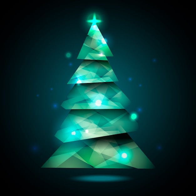 Gratis vector kerstboomconcept met abstract ontwerp