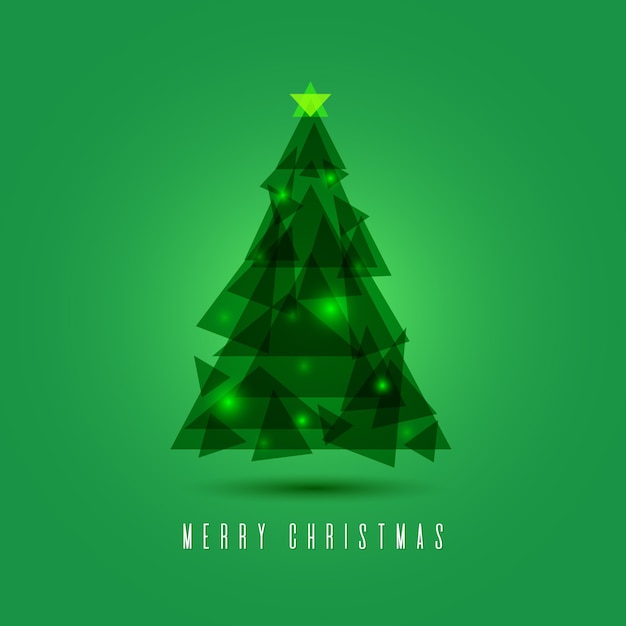 Gratis vector kerstboomconcept met abstract ontwerp