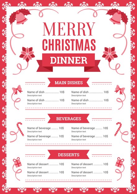 Kerstdiner Menu