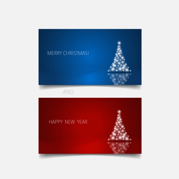 Gratis vector kerstkaarten ontwerp