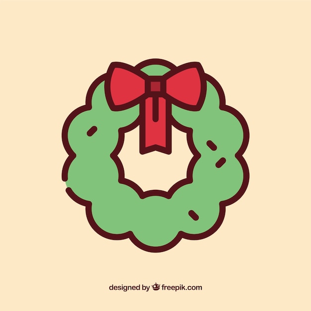 Gratis vector kerstkrans icoon