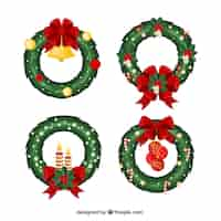 Gratis vector kerstkranspak