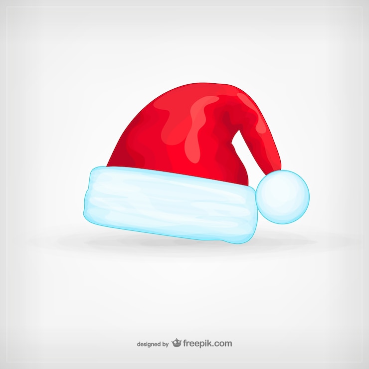 Gratis Vector kerstman hoed cartoon