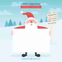 Gratis vector kerstman met letter