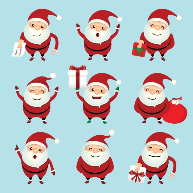 Gratis vector kerstman ontwerpt collectie