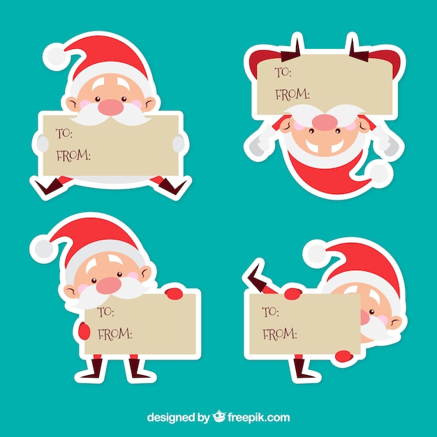 Kerstman personage labels