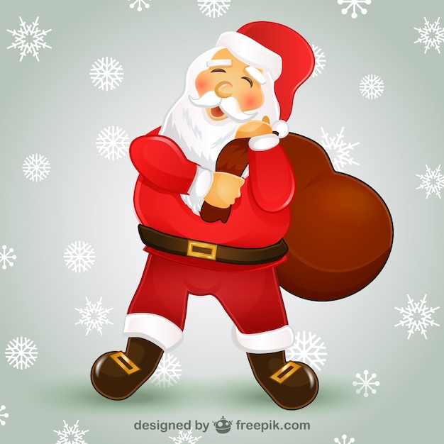 Gratis vector kerstman stripfiguur