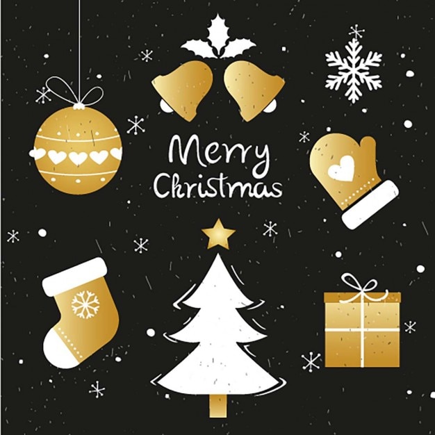 Gratis vector kerstmis elements