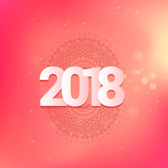 Kerstmis en gelukkig nieuwjaar 2018 wenskaart ontwerp in roze kleur
