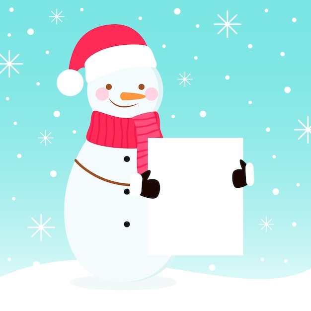 Gratis vector kerstmis karakter bedrijf leeg banner