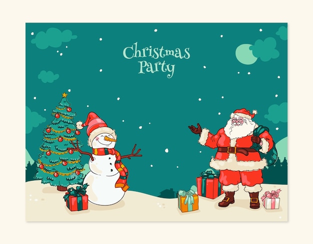 Gratis vector kerstseizoen viering photocall sjabloon