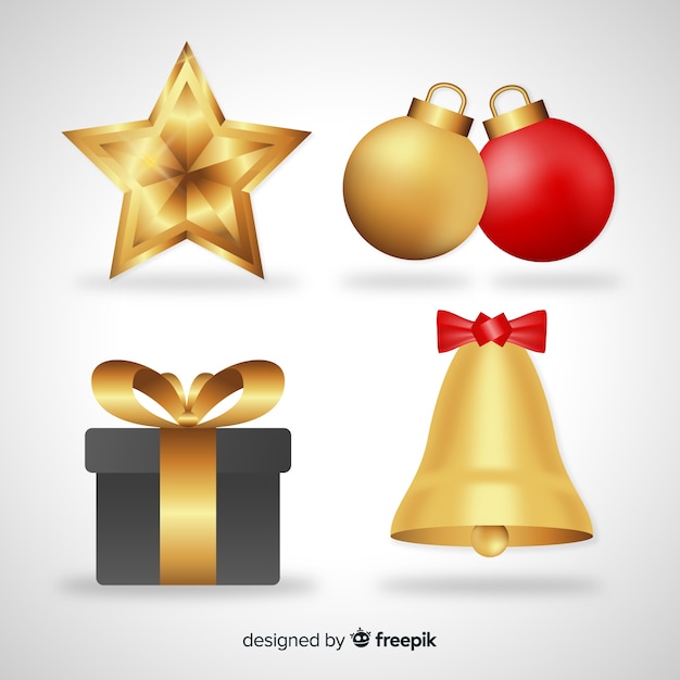 Gratis vector kerstset label