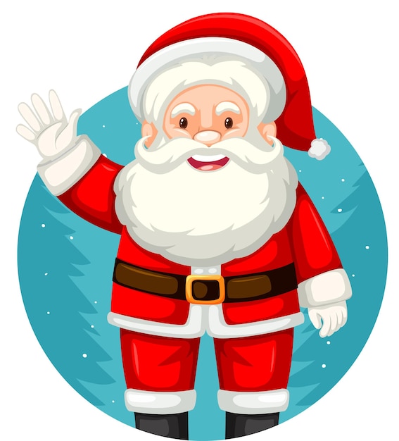 Gratis vector kerstthema met de kerstman