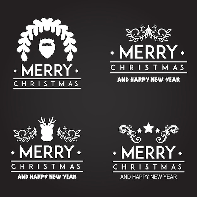 Kersttypografie logo ontwerpen