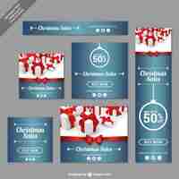 Gratis vector kerstverkopen banners