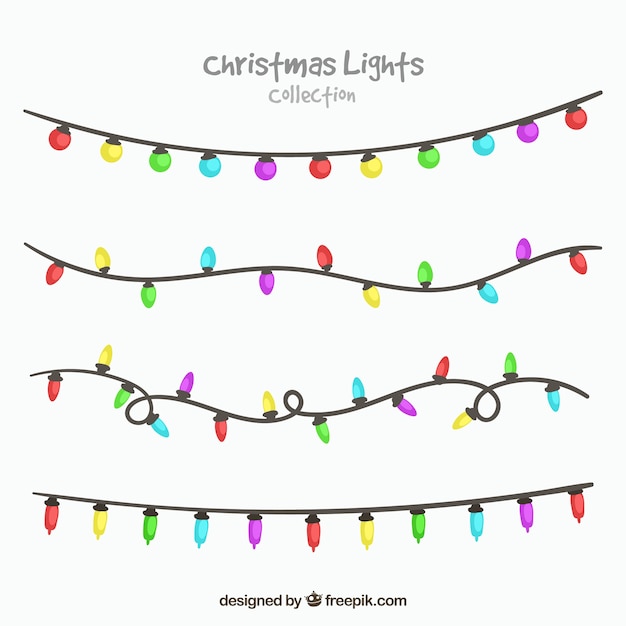 Gratis vector kerstverlichting collectie