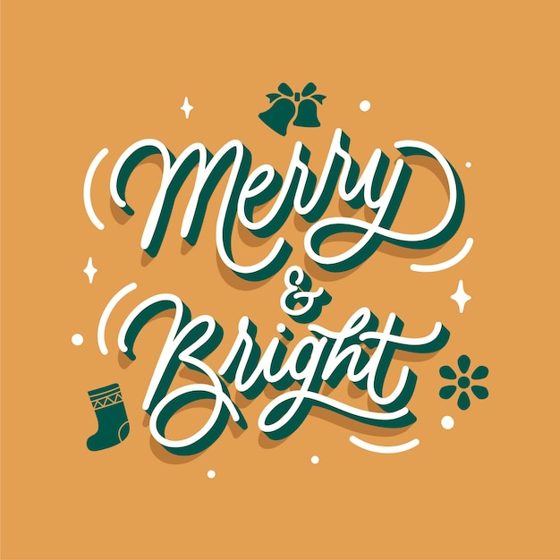 Gratis vector kerstwens belettering in het engels