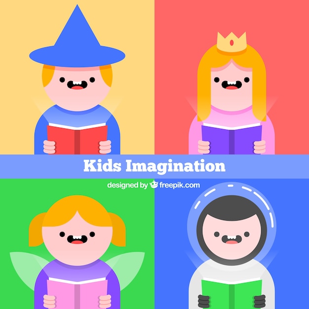 Gratis vector kids verbeelding