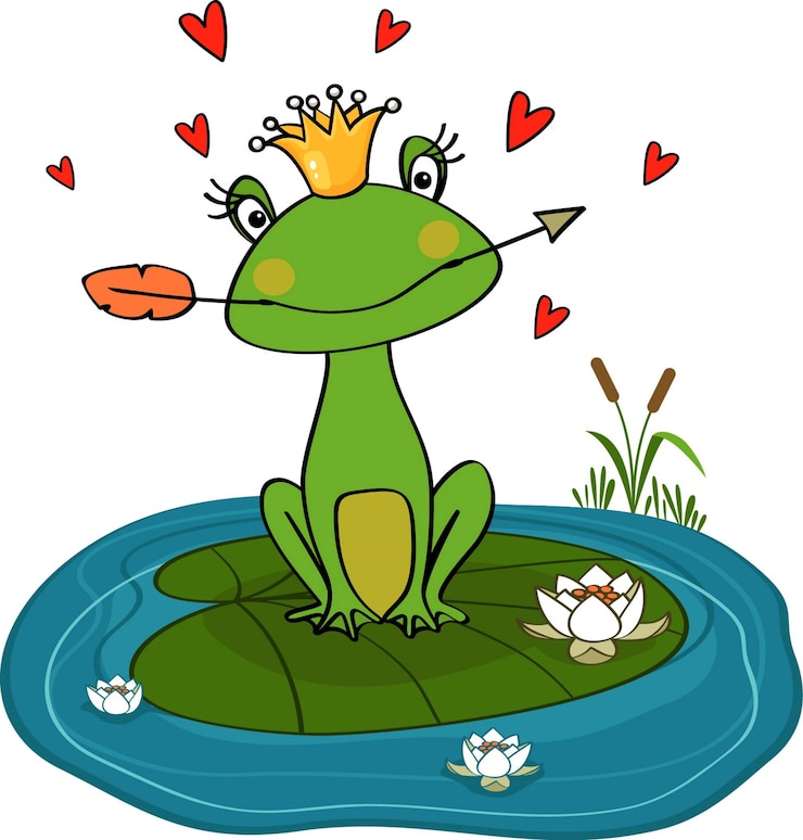 Gratis Vector kikkerprinses