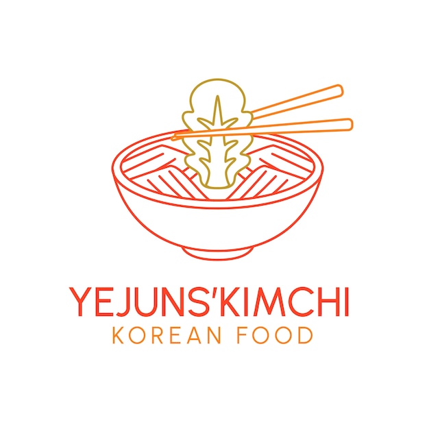 Gratis vector kimchi-logo ontwerpsjabloon