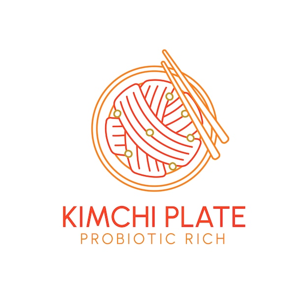 Gratis vector kimchi-logo ontwerpsjabloon