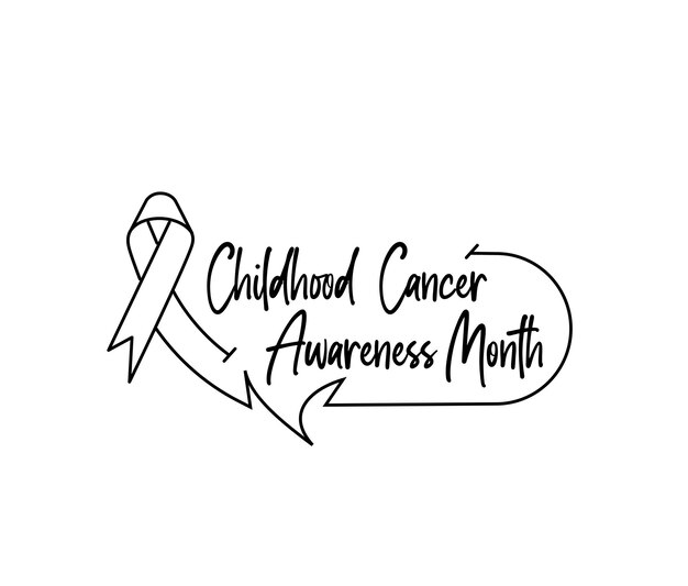 Kinderkanker bewustzijn maand banner ontwerpelement