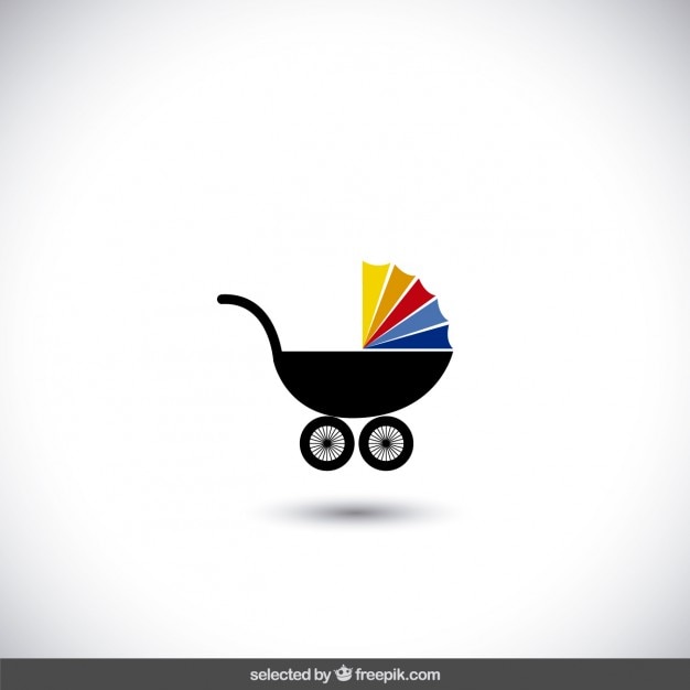 Gratis vector kinderwagen icoon