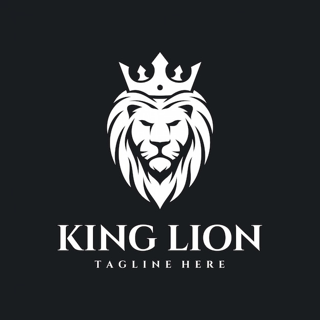 King lion-logo Premium Vector