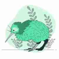 Gratis vector kiwi vogel concept illustratie