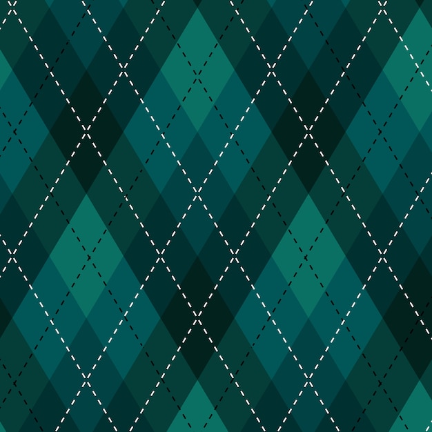 Gratis vector klassiek argyle-patroon met plat ontwerp