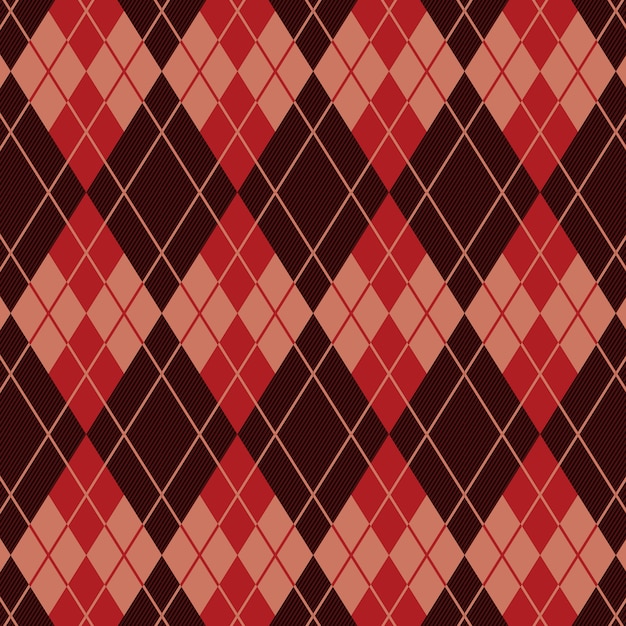 Klassiek argyle-patroon met plat ontwerp