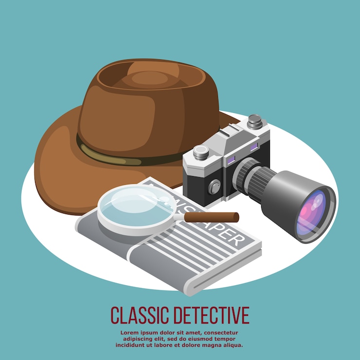 Gratis Vector klassieke detective-elementen