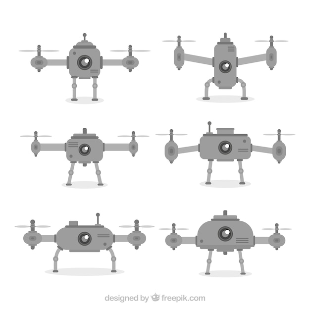 Klassieke drones met platte deisgn