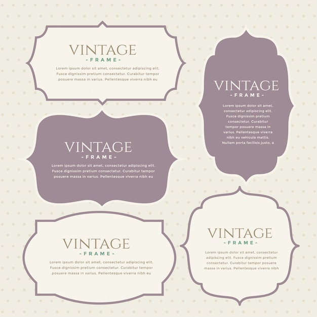 Klassieke vintage labels decorontwerp