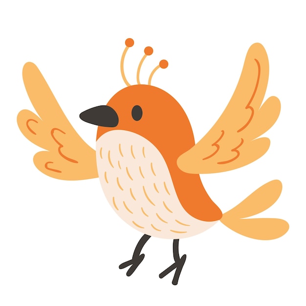 Kleine oranje vogel