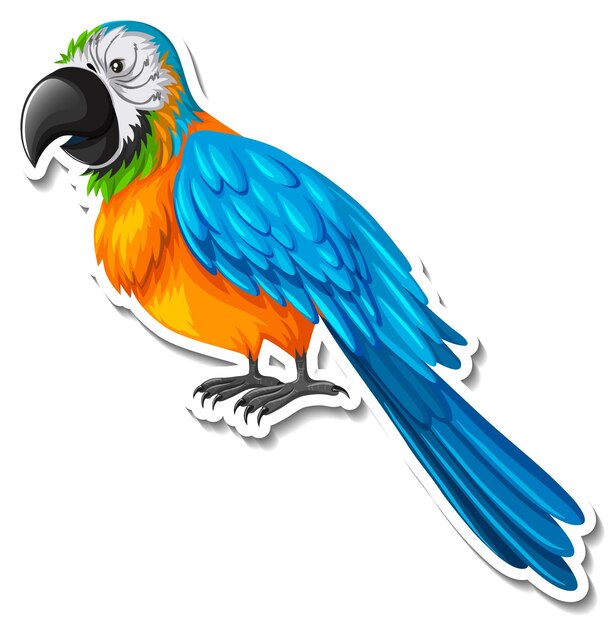 Kleine vogel dieren cartoon sticker