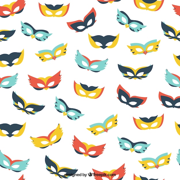 Gratis vector kleuren maskers patroon