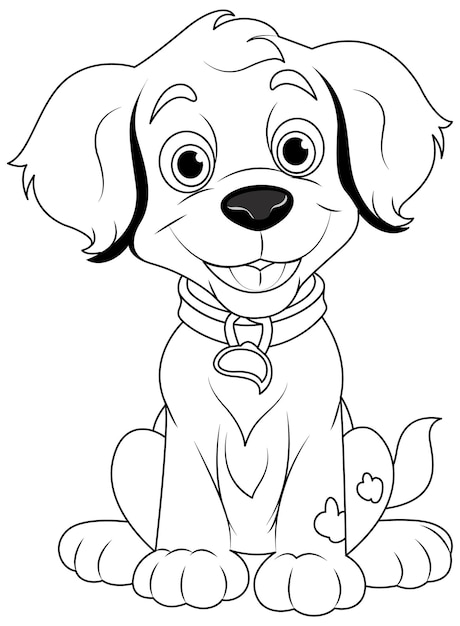 Gratis vector kleuren van een schattige hond